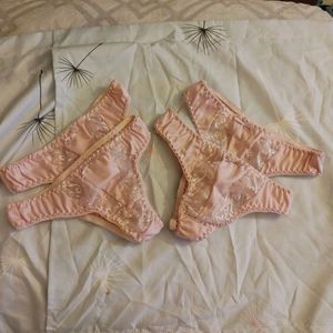 4 Pink Vintage Thongs NWOT